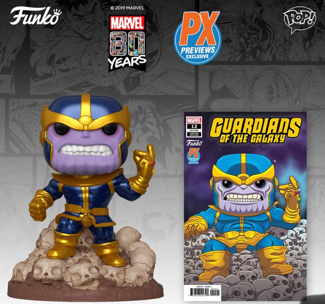Pop! Marvel: Deluxe Thanos (Snapping) PX Previews Limited Edition Exclusive WITH COMIC(Preorder)