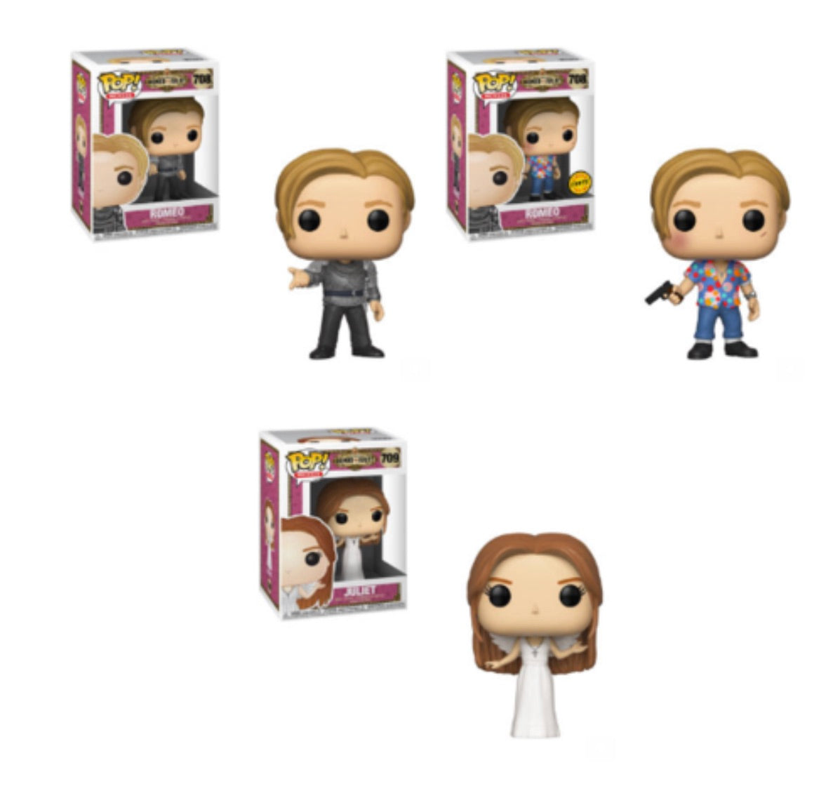 ROMEO + JULIET FUNKO POP! COMPLETE SET 3 CHASE INCLUDED (PRE-ORDER)