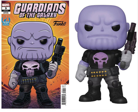FUNKO POP! MARVEL: HEROES THANOS EARTH-18138 PX EXCLUSIVE 6IN COMIC BUNDLE